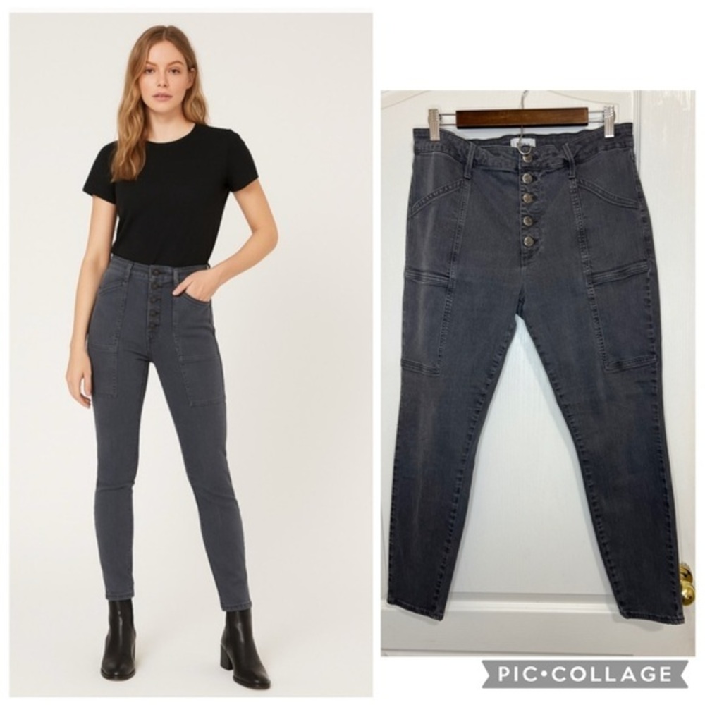 Pistola Women's Gray High-Waisted button-up front Jeans size 31